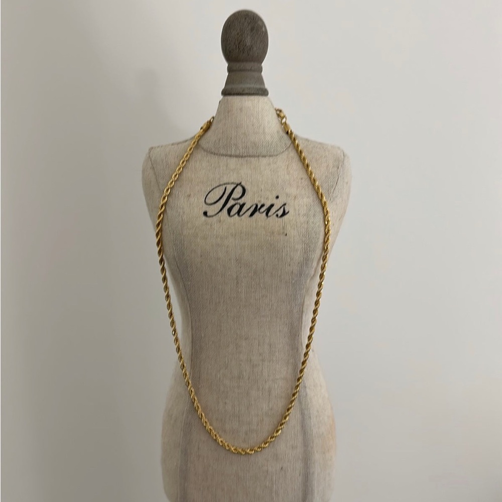 Gold Rope Chain Necklace - Picture 5 of 6